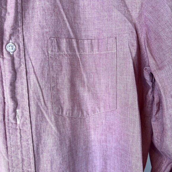 J Crew Flex Slim Fit Pink Long Sleeve Button Up Men's Cotton Shirt Size Medium - Picture 5 of 8